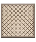 Safavieh Beach House BHS121 Creme / Brown 6'-7" X 6'-7" Square Area Rug