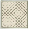 Safavieh Beach House BHS121 Cream / Green 6'-7" X 6'-7" Square Area Rug