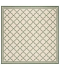 Safavieh Beach House BHS121 Cream / Green 6'-7" X 6'-7" Square Area Rug