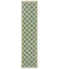Safavieh Beach House BHS121 Green / Creme 2'-2" X 8' Runner Area Rug