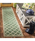 Safavieh Beach House BHS121 Green / Creme 2'-2" X 8' Runner Area Rug