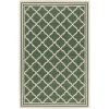 Safavieh Beach House BHS121 Green / Creme 2'-2" X 4' Accent Area Rug