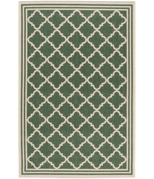 Safavieh Beach House BHS121 Green / Creme 2'-2" X 4' Accent Area Rug
