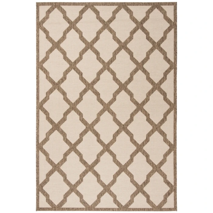 Safavieh Beach House BHS122 Cream / Beige 5'-3" X 7'-6" Rectangle Area Rug