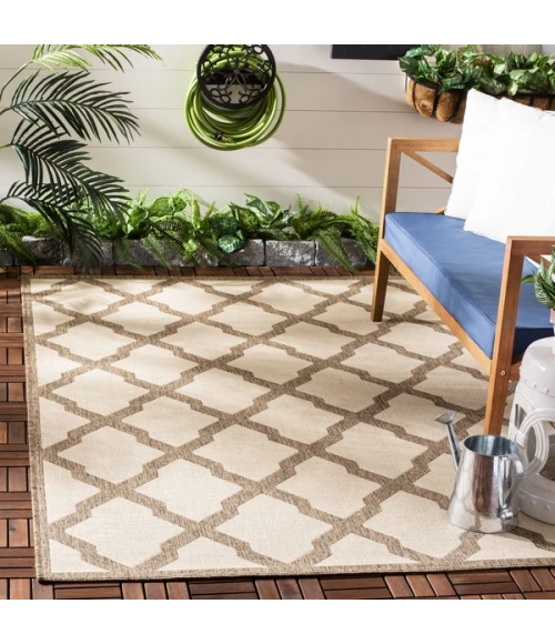 Safavieh Beach House BHS122 Cream / Beige 3' X 5' Rectangle Area Rug
