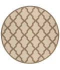 Safavieh Beach House BHS122 Cream / Beige 6'-7" X 6'-7" Round Area Rug
