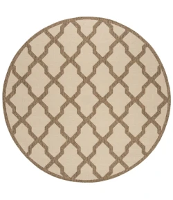 Safavieh Beach House BHS122 Cream / Beige 6'-7" X 6'-7" Round Area Rug