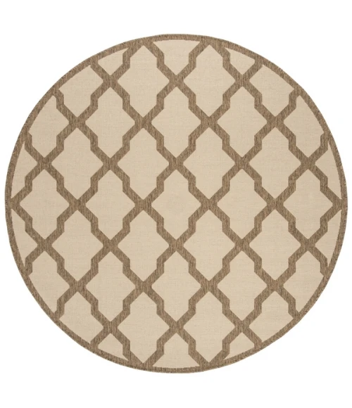 Safavieh Beach House BHS122 Cream / Beige 6'-7" X 6'-7" Round Area Rug