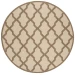 Safavieh Beach House BHS122 Cream / Beige 6'-7" X 6'-7" Round Area Rug