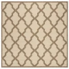 Safavieh Beach House BHS122 Cream / Beige 6'-7" X 6'-7" Square Area Rug