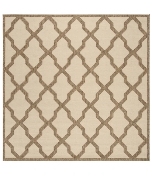 Safavieh Beach House BHS122 Cream / Beige 6'-7" X 6'-7" Square Area Rug