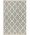Safavieh Beach House BHS122 Aqua / Cream 5'-3" X 7'-6" Rectangle Area Rug