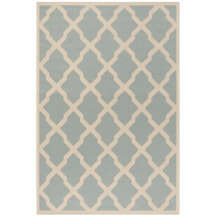 Safavieh Beach House BHS122 Aqua / Cream 3' X 5' Rectangle Area Rug
