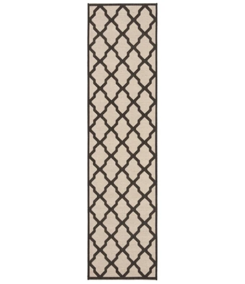 Safavieh Beach House BHS122 Creme / Brown 2'-2" X 8' Runner Area Rug