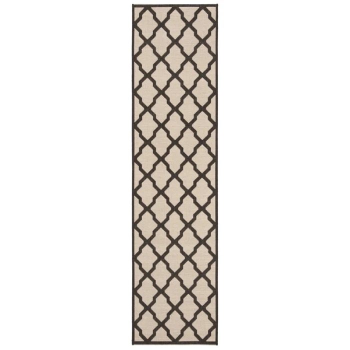 Safavieh Beach House BHS122 Creme / Brown 2'-2" X 8' Runner Area Rug