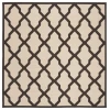 Safavieh Beach House BHS122 Creme / Brown 6'-7" X 6'-7" Square Area Rug