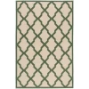 Safavieh Beach House BHS122 Cream / Green 5'-3" X 7'-6" Rectangle Area Rug