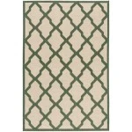 Safavieh Beach House BHS122 Cream / Green 6'-7" X 6'-7" Round Area Rug