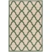 Safavieh Beach House BHS122 Cream / Green 6'-7" X 6'-7" Round Area Rug