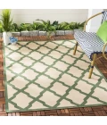 Safavieh Beach House BHS122 Cream / Green 4' X 6' Rectangle Area Rug