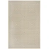 Safavieh Beach House BHS123 Cream / Aqua 5'-3" X 7'-6" Rectangle Area Rug
