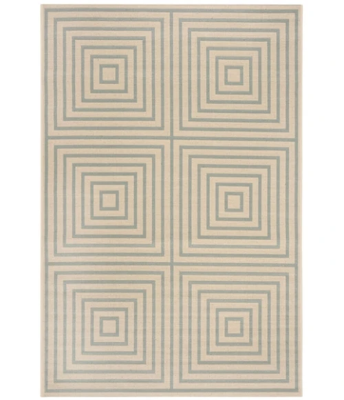 Safavieh Beach House BHS123 Cream / Aqua 2'-2" X 4' Accent Area Rug