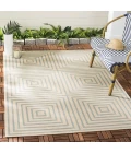 Safavieh Beach House BHS123 Cream / Aqua 2'-2" X 4' Accent Area Rug