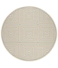 Safavieh Beach House BHS123 Cream / Aqua 6'-7" X 6'-7" Round Area Rug