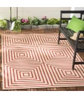 Safavieh Beach House BHS123 Red / Creme 3' X 5' Rectangle Area Rug