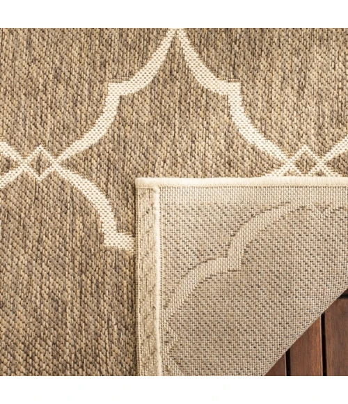 Safavieh Beach House BHS125 Beige / Cream 4' X 4' Round Area Rug