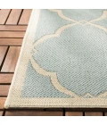 Safavieh Beach House BHS125 Aqua / Cream 6'-7" X 9'-2" Rectangle Area Rug