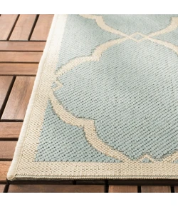 Safavieh Beach House BHS125 Aqua / Cream 2'-2" X 12' Runner Area Rug