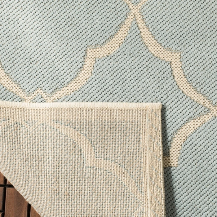 Safavieh Beach House BHS125 Aqua / Cream 2'-2" X 12' Runner Area Rug