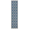 Safavieh Beach House BHS125 Blue / Creme 2'-2" X 6' Runner Area Rug
