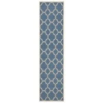Safavieh Beach House BHS125 Blue / Creme 2'-2" X 10' Runner Area Rug