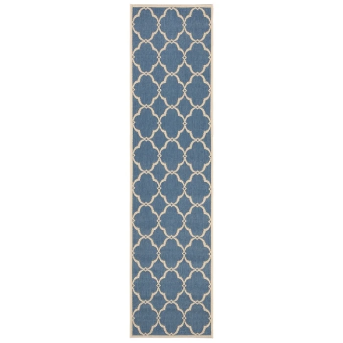 Safavieh Beach House BHS125 Blue / Creme 2'-2" X 10' Runner Area Rug