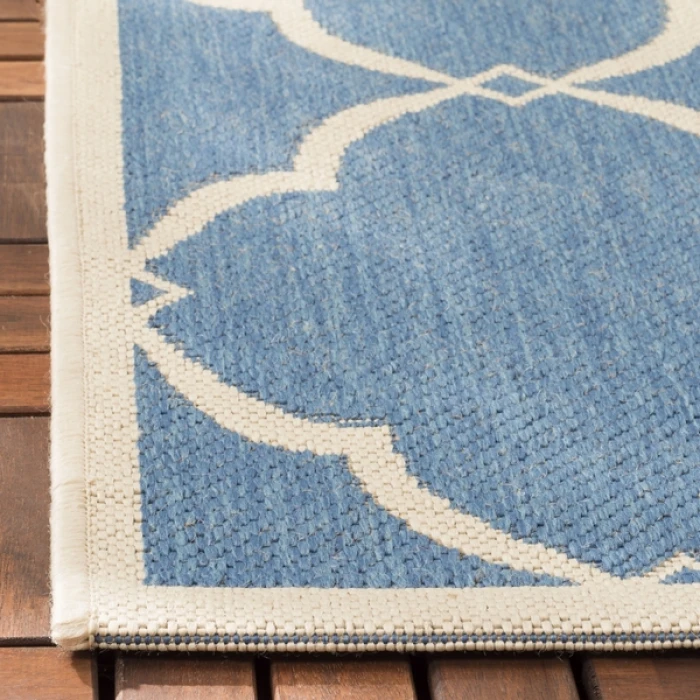 Safavieh Beach House BHS125 Blue / Creme 2'-2" X 10' Runner Area Rug