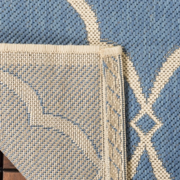 Safavieh Beach House BHS125 Blue / Creme 2'-2" X 10' Runner Area Rug