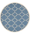 Safavieh Beach House BHS125 Blue / Creme 6'-7" X 6'-7" Round Area Rug