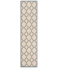 Safavieh Beach House BHS125 Cream / Blue 2'-2" X 10' Runner Area Rug