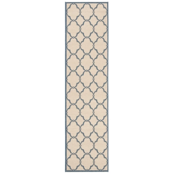 Safavieh Beach House BHS125 Cream / Blue 2'-2" X 10' Runner Area Rug
