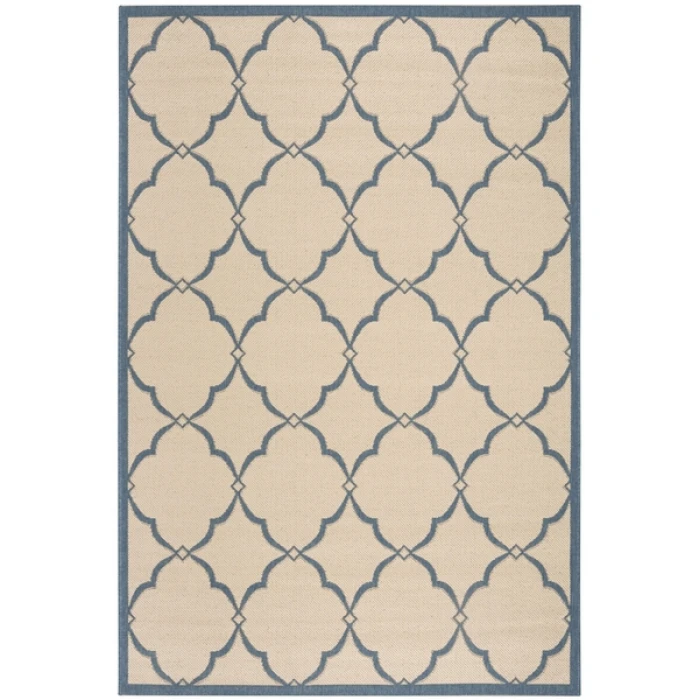 Safavieh Beach House BHS125 Cream / Blue 6'-7" X 6'-7" Square Area Rug