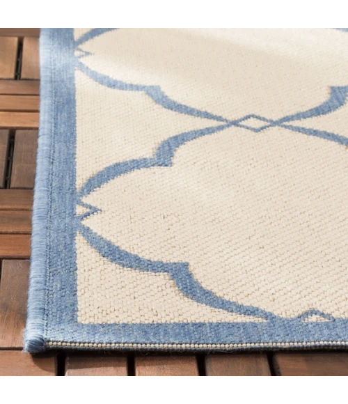 Safavieh Beach House BHS125 Cream / Blue 2'-2" X 10' Runner Area Rug
