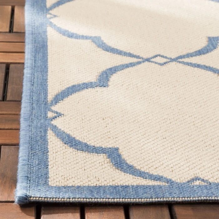 Safavieh Beach House BHS125 Cream / Blue 2'-2" X 10' Runner Area Rug