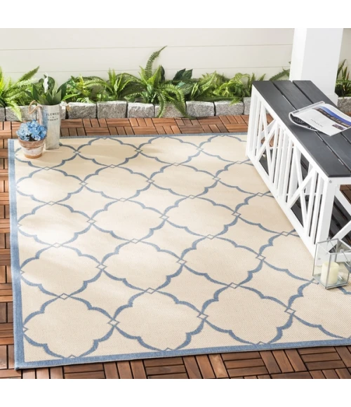 Safavieh Beach House BHS125 Cream / Blue 8' X 10' Rectangle Area Rug