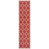 Safavieh Beach House BHS125 Red / Creme 2'-2" X 6' Runner Area Rug
