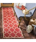 Safavieh Beach House BHS125 Red / Creme 2'-2" X 10' Runner Area Rug