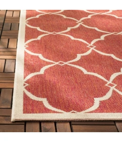 Safavieh Beach House BHS125 Red / Creme 2'-2" X 10' Runner Area Rug