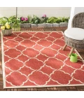 Safavieh Beach House BHS125 Red / Creme 6'-7" X 9'-2" Rectangle Area Rug