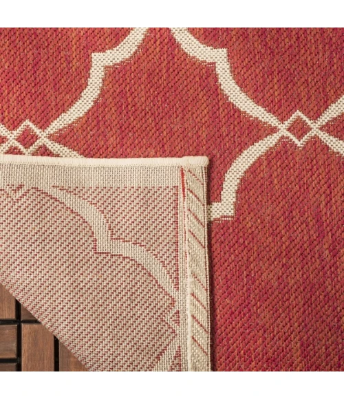 Safavieh Beach House BHS125 Red / Creme 2'-2" X 10' Runner Area Rug